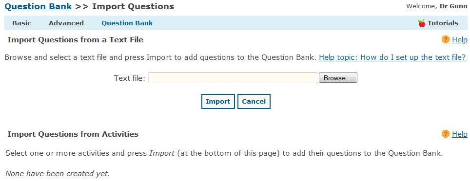 browse for input file